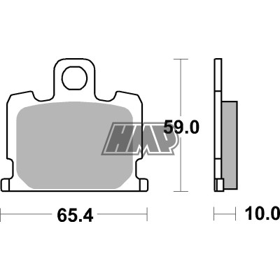 Pastilhas travão YAMAHA MAXIM 750 / RD 50 / 80 / 250 / 350 / RX 50 / 80 / SE 1100 / XJ 400 / 500 / 550 / 750 / 1100 / XS 1100 / XV 920 / XV 1000 / XV VIRAGO 920 / XZ 550 / 547HF - SBS